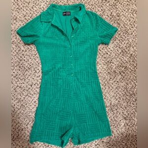 White Fox Walk My Way Terry Playsuit